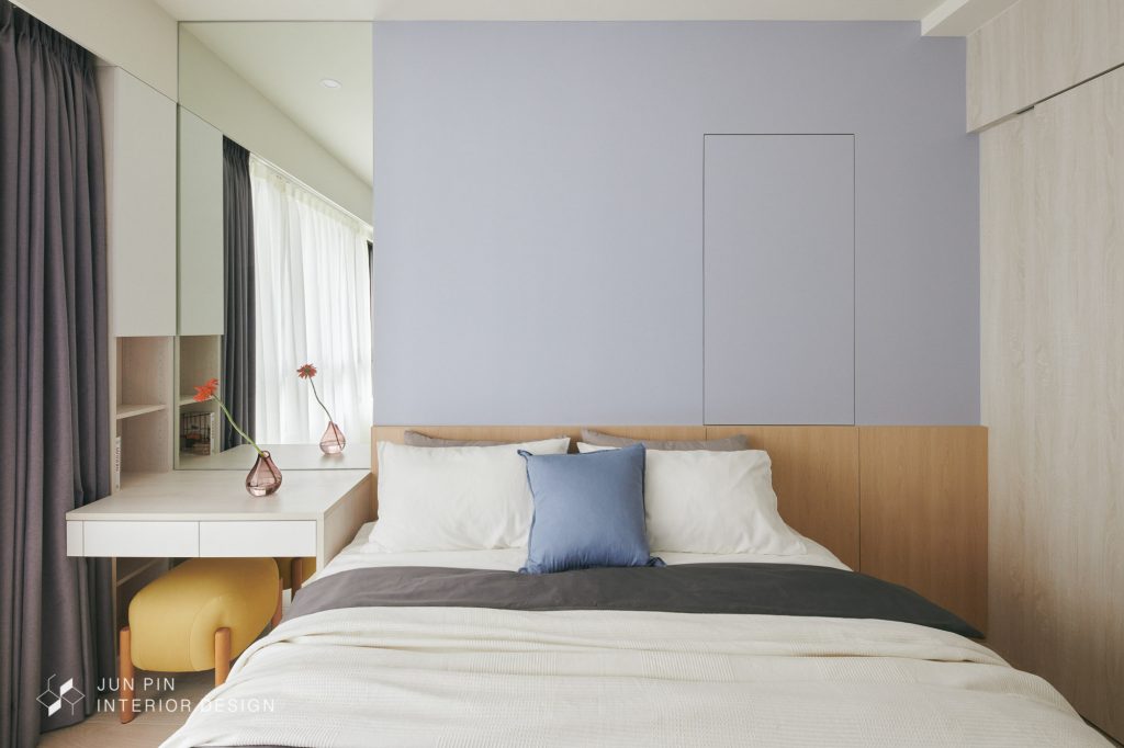 新北新莊馥都湛現代風室內設計裝潢住宅房間與床頭牆面