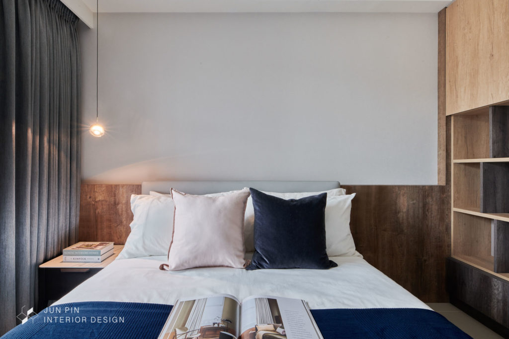 台北文山現代北歐風開放式臥室房間床頭牆室內設計裝潢