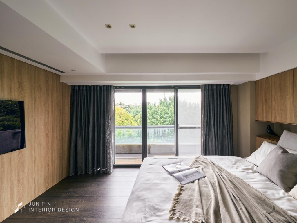 台北北投榮華富貴室內設計裝潢40坪現代風豪宅設計臥室房間