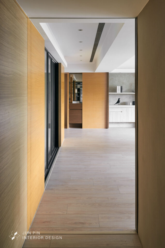 台北北投榮華富貴室內設計裝潢40坪現代風豪宅設計浴室走廊
