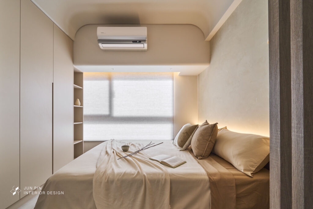 郡品室內設計日式侘寂風案例作品臥室房間間接照明